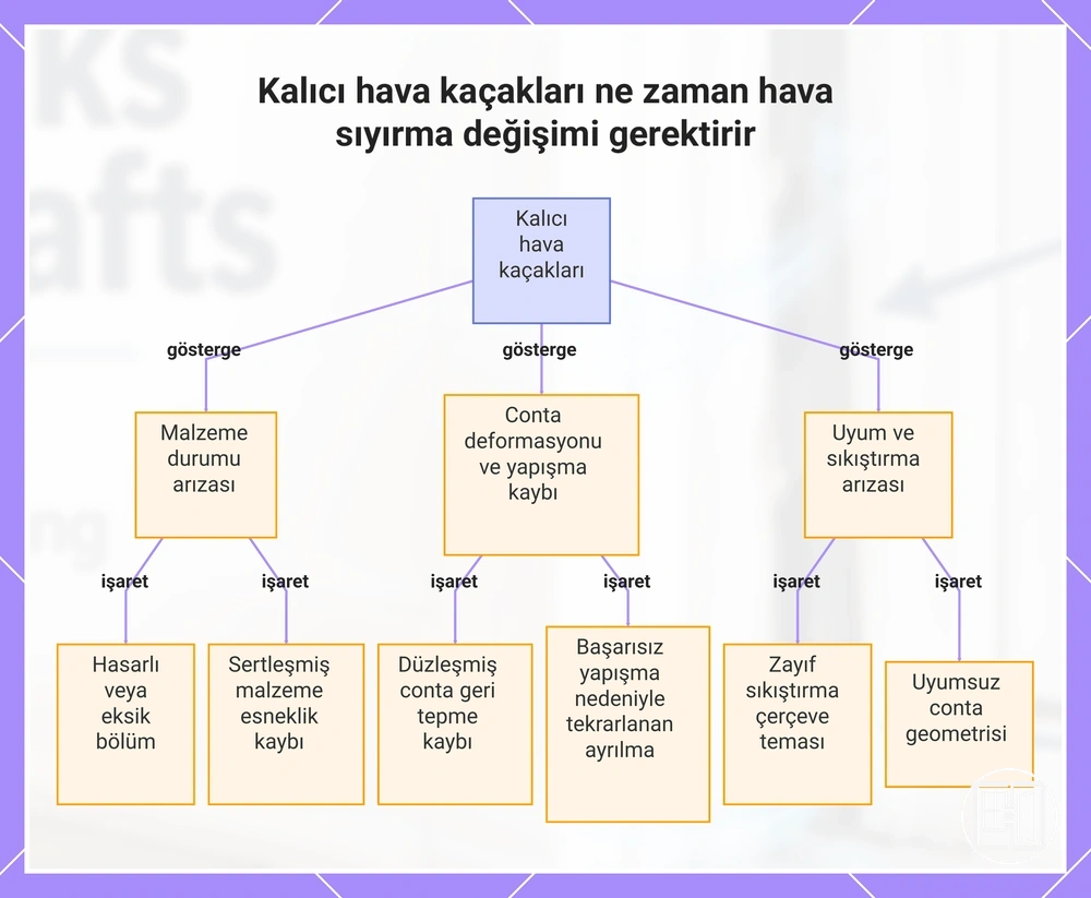 Kalıcı hava kaçakları ne zaman hava sıyırma değişimi gerektirir