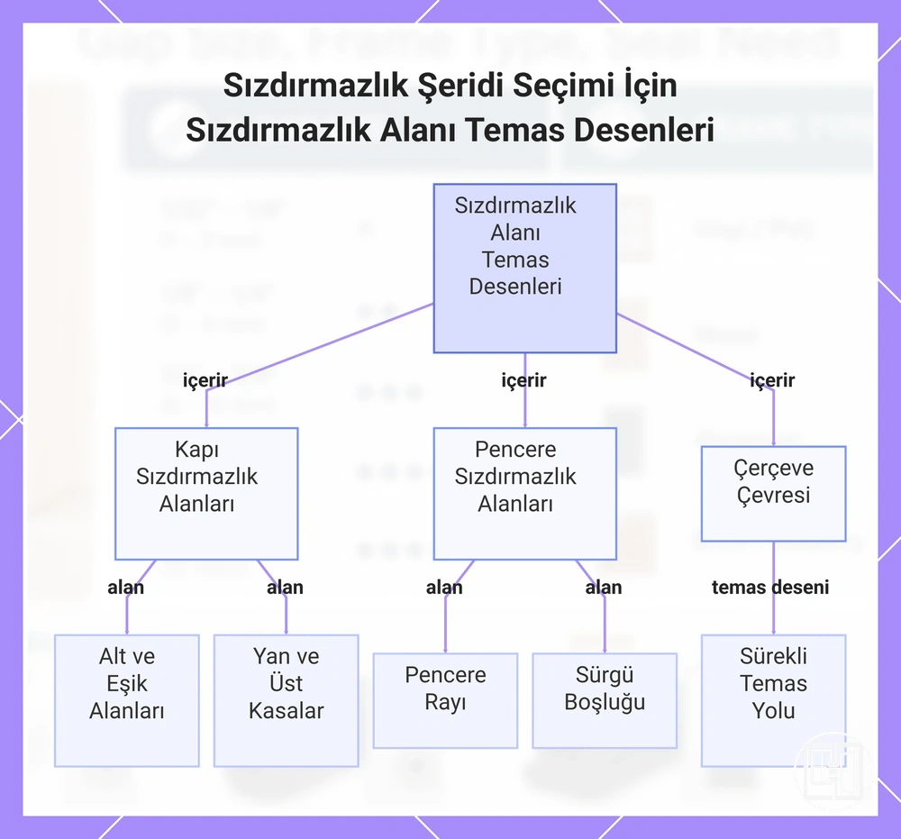 Sızdırmazlık Şeridi Seçimi İçin Sızdırmazlık Alanı Temas Desenleri