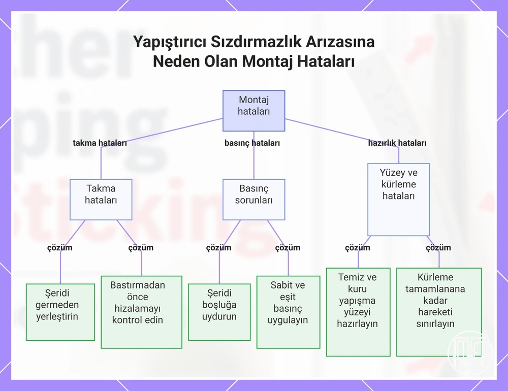 Yapıştırıcı Sızdırmazlık Arızasına Neden Olan Montaj Hataları